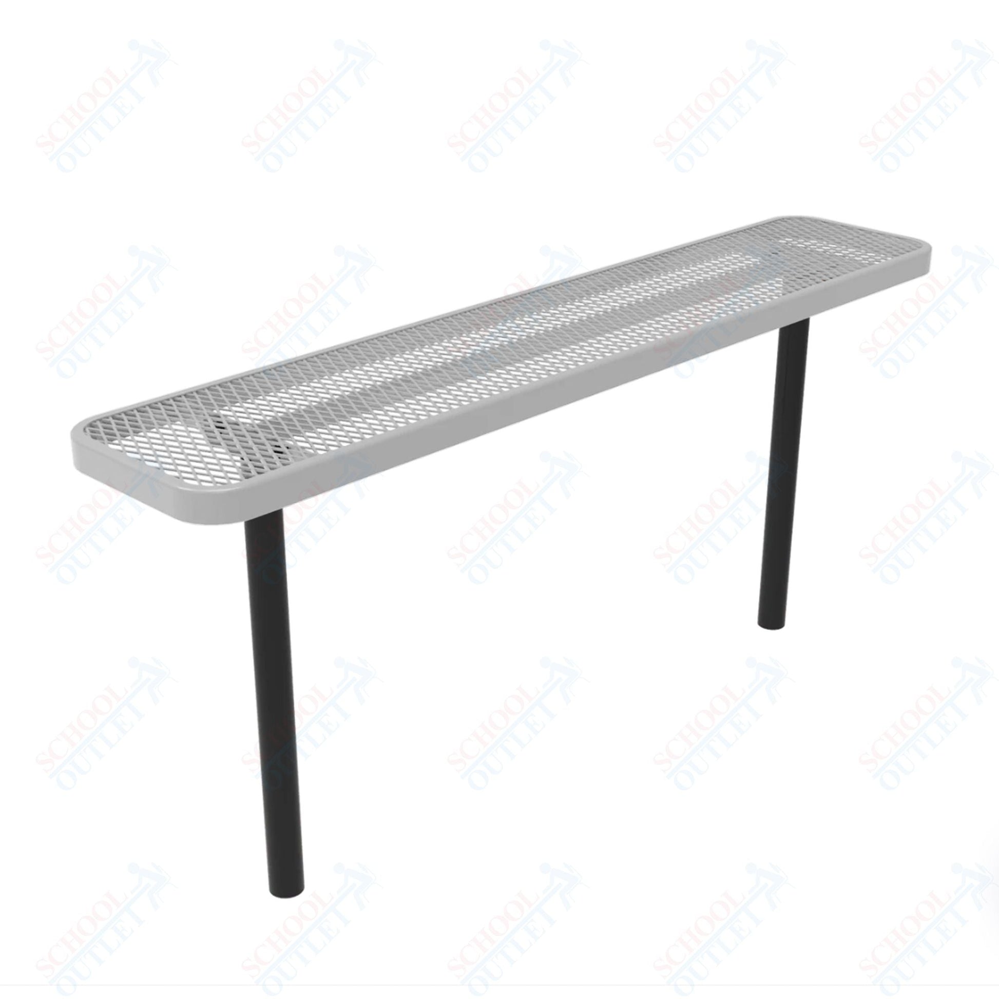 MyTcoat - Player's Outdoor Bench without Back - Inground Mount 4' L (MYT - BPY04 - 34) - SchoolOutlet