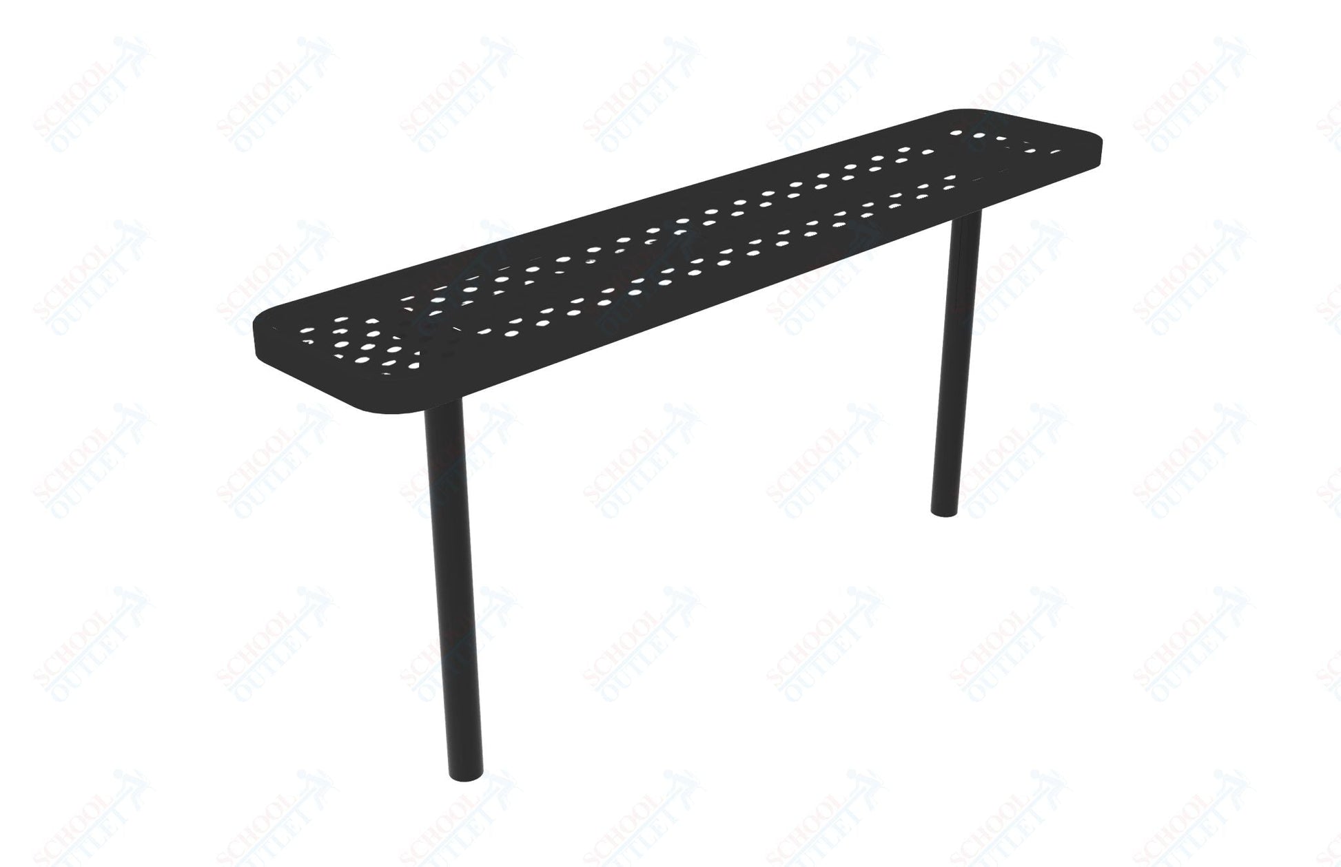 MyTcoat - Player's Outdoor Bench without Back - Inground Mount 4' L (MYT - BPY04 - 34) - SchoolOutlet