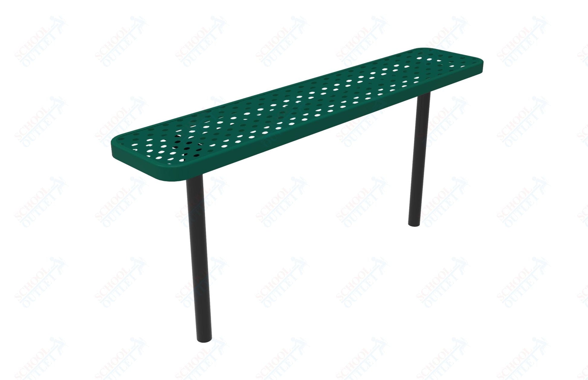 MyTcoat - Player's Outdoor Bench without Back - Inground Mount 4' L (MYT - BPY04 - 34) - SchoolOutlet