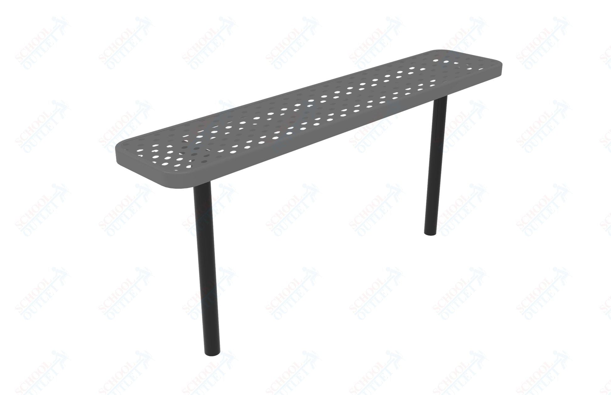 MyTcoat - Player's Outdoor Bench without Back - Inground Mount 4' L (MYT - BPY04 - 34) - SchoolOutlet
