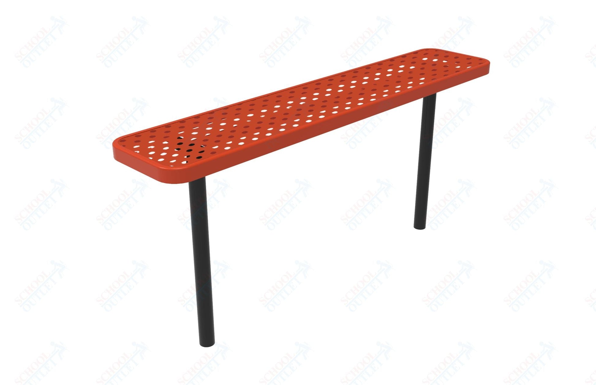 MyTcoat - Player's Outdoor Bench without Back - Inground Mount 4' L (MYT - BPY04 - 34) - SchoolOutlet