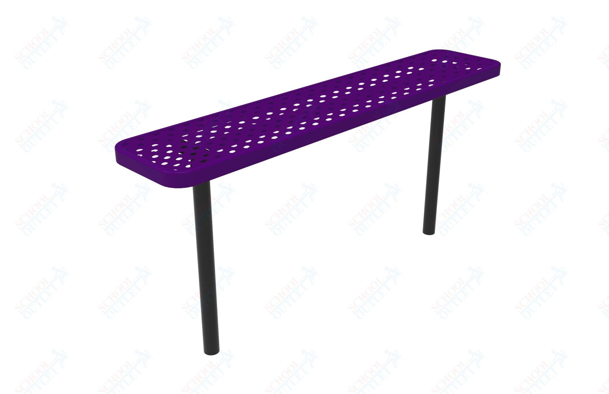 MyTcoat - Player's Outdoor Bench without Back - Inground Mount 4' L (MYT - BPY04 - 34) - SchoolOutlet