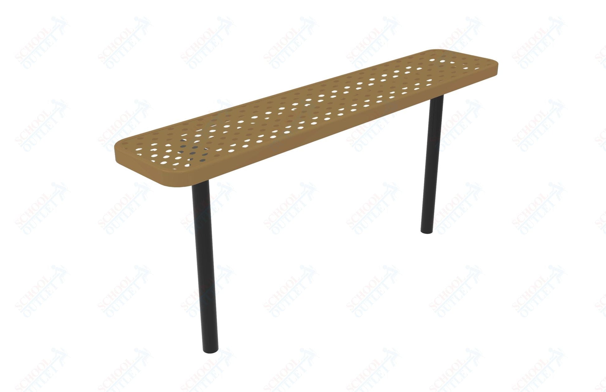 MyTcoat - Player's Outdoor Bench without Back - Inground Mount 4' L (MYT - BPY04 - 34) - SchoolOutlet