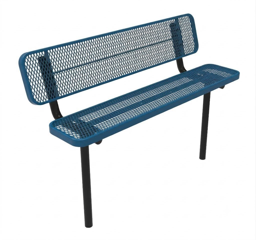 MyTcoat - Player's Outdoor Bench with Back - Inground Mount 6' L (MYT-BPY06-31) - SchoolOutlet