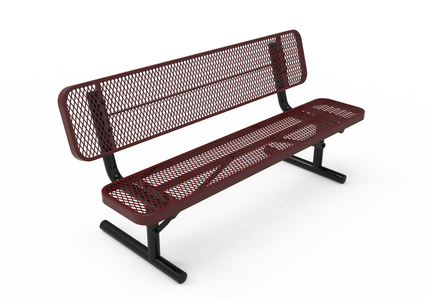 MyTcoat - Player's Outdoor Bench with Back - Inground Mount 6' L (MYT-BPY06-31) - SchoolOutlet