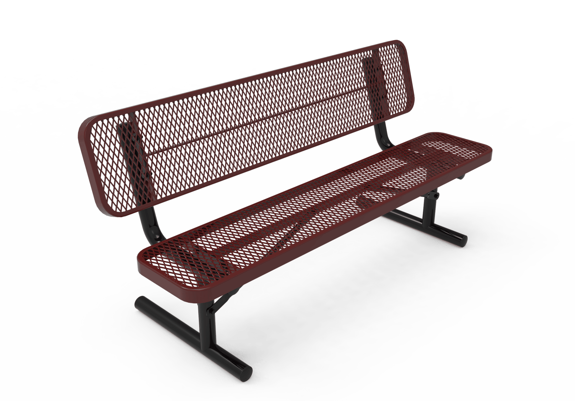 MyTcoat - Player's Outdoor Bench with Back - Inground Mount 6' L (MYT-BPY06-31) - SchoolOutlet
