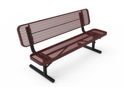 MyTcoat - Player's Outdoor Bench with Back - Inground Mount 6' L (MYT-BPY06-31)