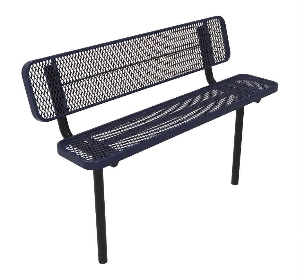MyTcoat - Player's Outdoor Bench with Back - Inground Mount 6' L (MYT-BPY06-31) - SchoolOutlet