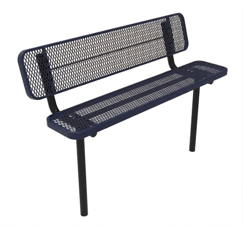 MyTcoat - Player's Outdoor Bench with Back - Inground Mount 6' L (MYT-BPY06-31) - SchoolOutlet