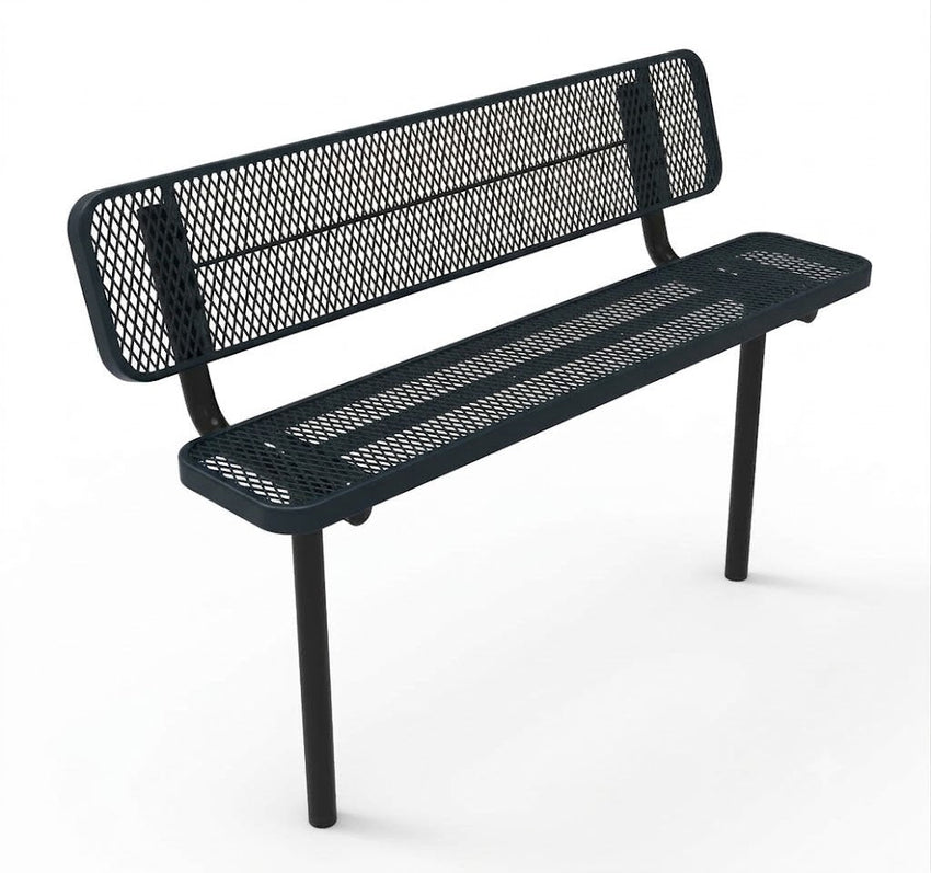 MyTcoat - Player's Outdoor Bench with Back - Inground Mount 6' L (MYT-BPY06-31) - SchoolOutlet