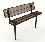 MyTcoat - Player's Outdoor Bench with Back - Inground Mount 6' L (MYT-BPY06-31) - SchoolOutlet