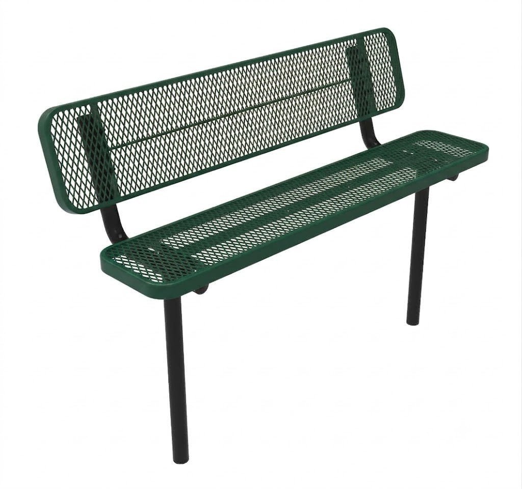 MyTcoat - Player's Outdoor Bench with Back - Inground Mount 6' L (MYT-BPY06-31) - SchoolOutlet