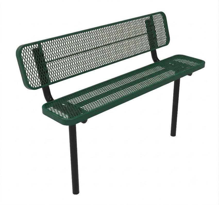 MyTcoat - Player's Outdoor Bench with Back - Inground Mount 6' L (MYT-BPY06-31) - SchoolOutlet