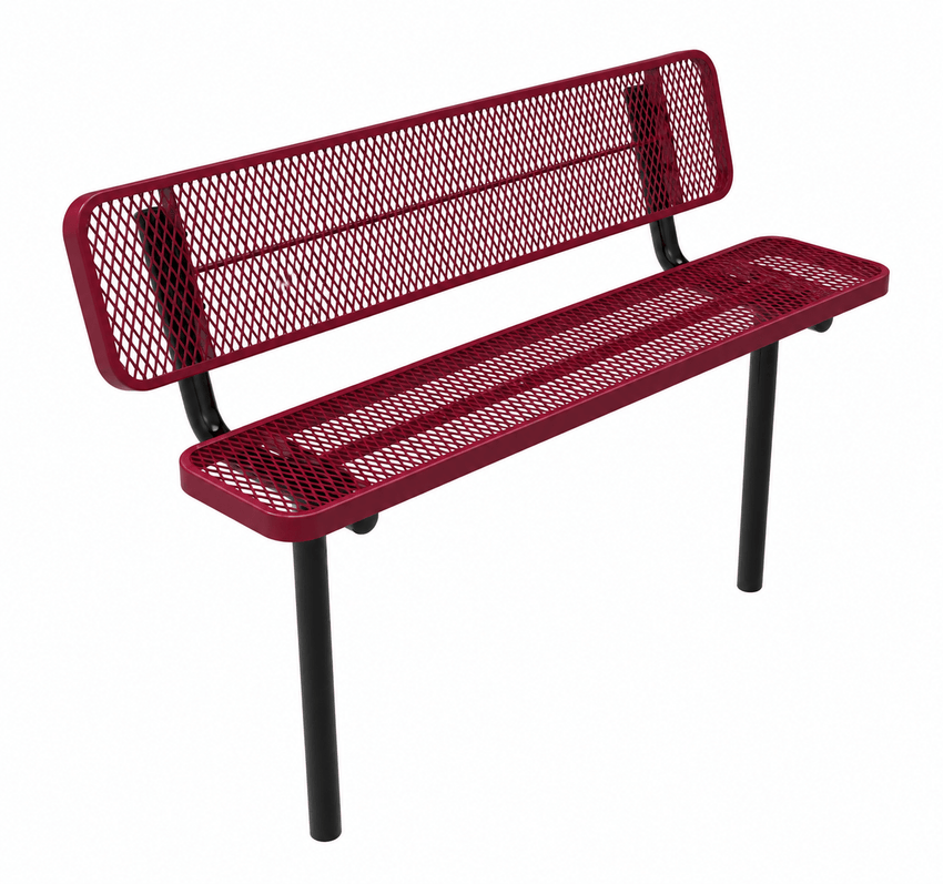 MyTcoat - Player's Outdoor Bench with Back - Inground Mount 6' L (MYT-BPY06-31) - SchoolOutlet