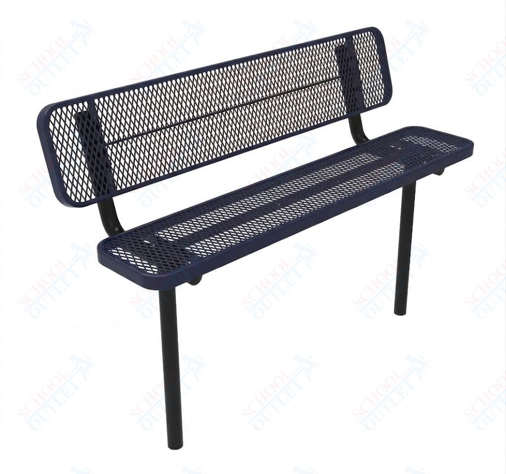 MyTcoat - Player's Outdoor Bench with Back - Inground Mount 6' L (MYT-BPY06-31) - SchoolOutlet