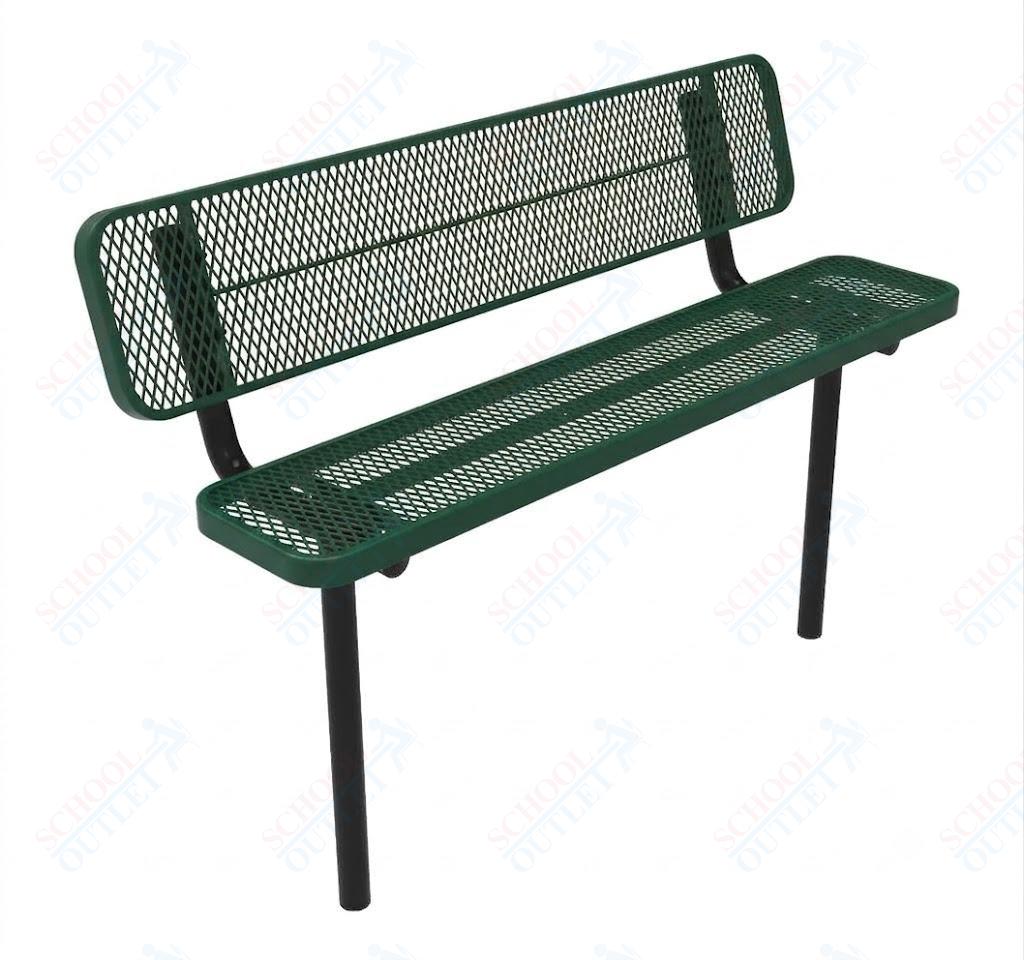 MyTcoat - Player's Outdoor Bench with Back - Inground Mount 6' L (MYT-BPY06-31) - SchoolOutlet