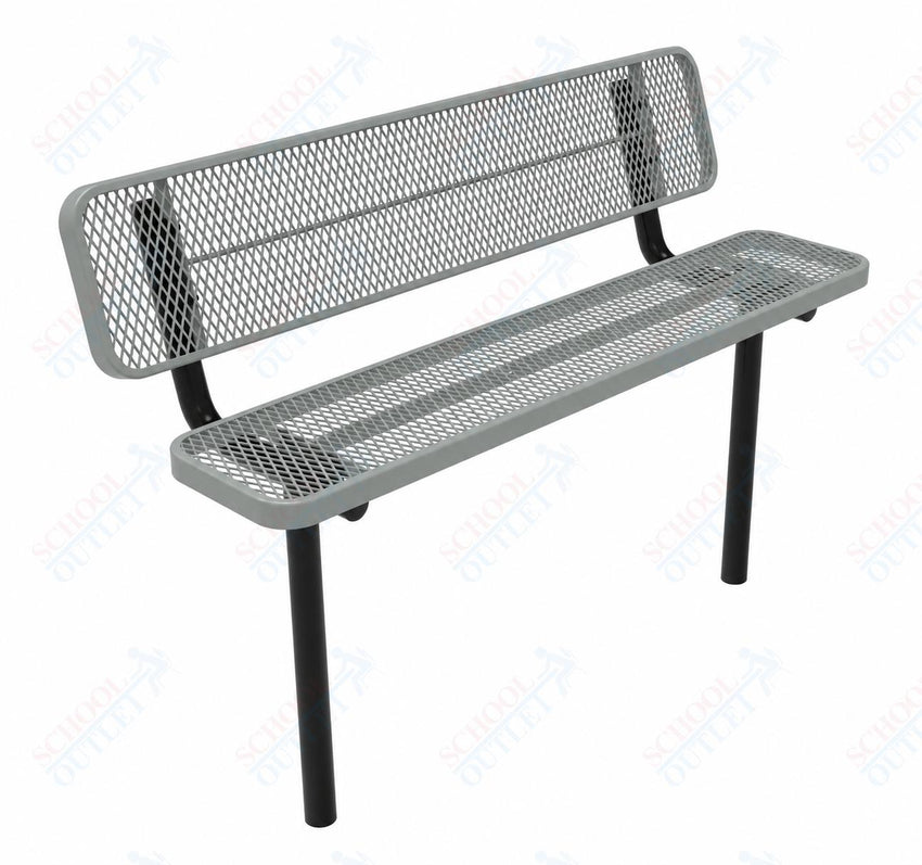 MyTcoat - Player's Outdoor Bench with Back - Inground Mount 6' L (MYT-BPY06-31) - SchoolOutlet