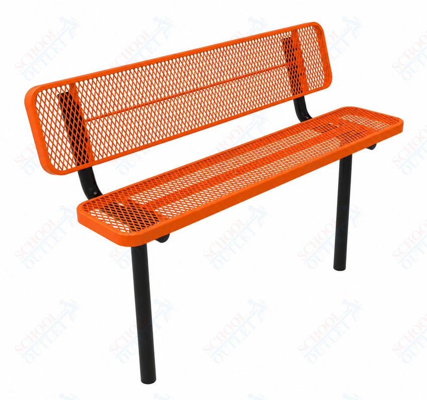 MyTcoat - Player's Outdoor Bench with Back - Inground Mount 6' L (MYT-BPY06-31) - SchoolOutlet