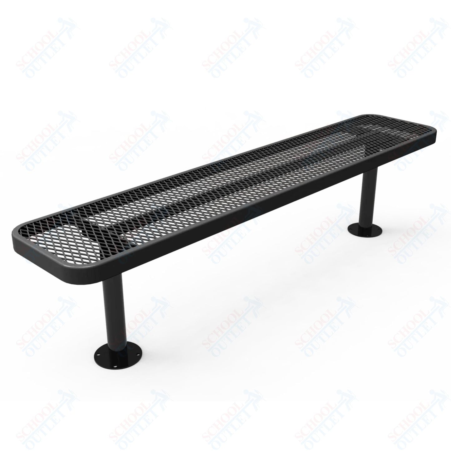 MyTcoat - Player's Outdoor Bench without Back - Inground Mount 6' L (MYT - BPY06 - 34) - SchoolOutlet