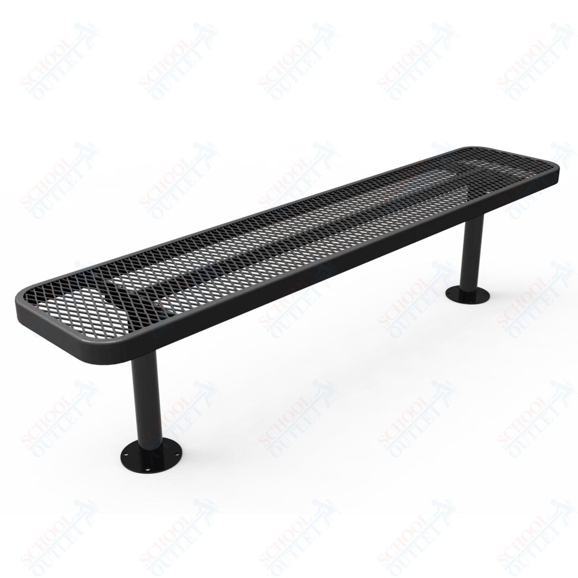 MyTcoat - Player's Outdoor Bench without Back - Inground Mount 6' L (MYT - BPY06 - 34) - SchoolOutlet