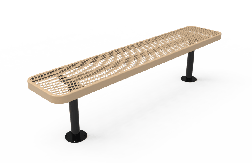 MyTcoat - Player's Outdoor Bench without Back - Surface Mount 6' L (MYT-BPY06-35) - SchoolOutlet