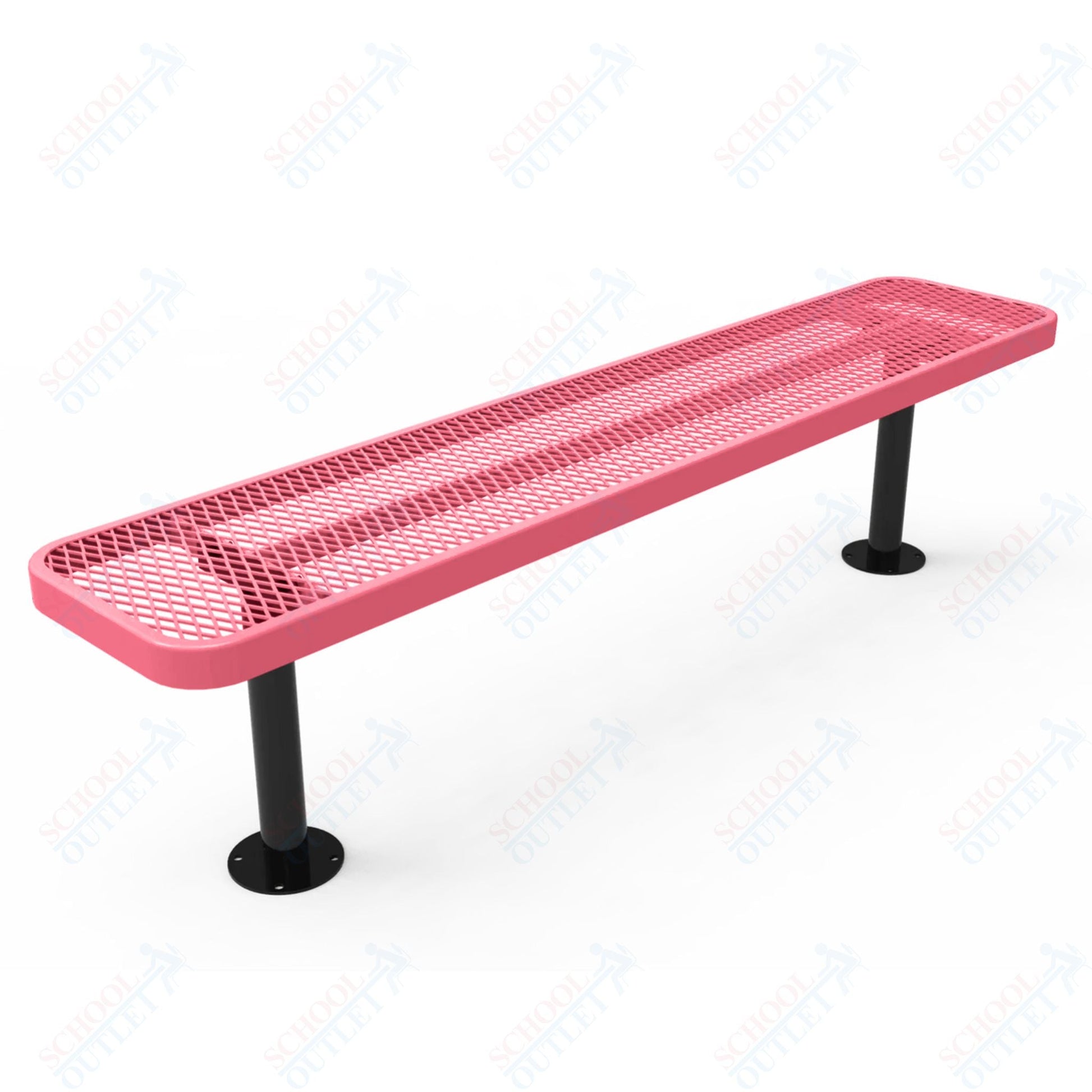 MyTcoat - Player's Outdoor Bench without Back - Surface Mount 6' L (MYT - BPY06 - 35) - SchoolOutlet