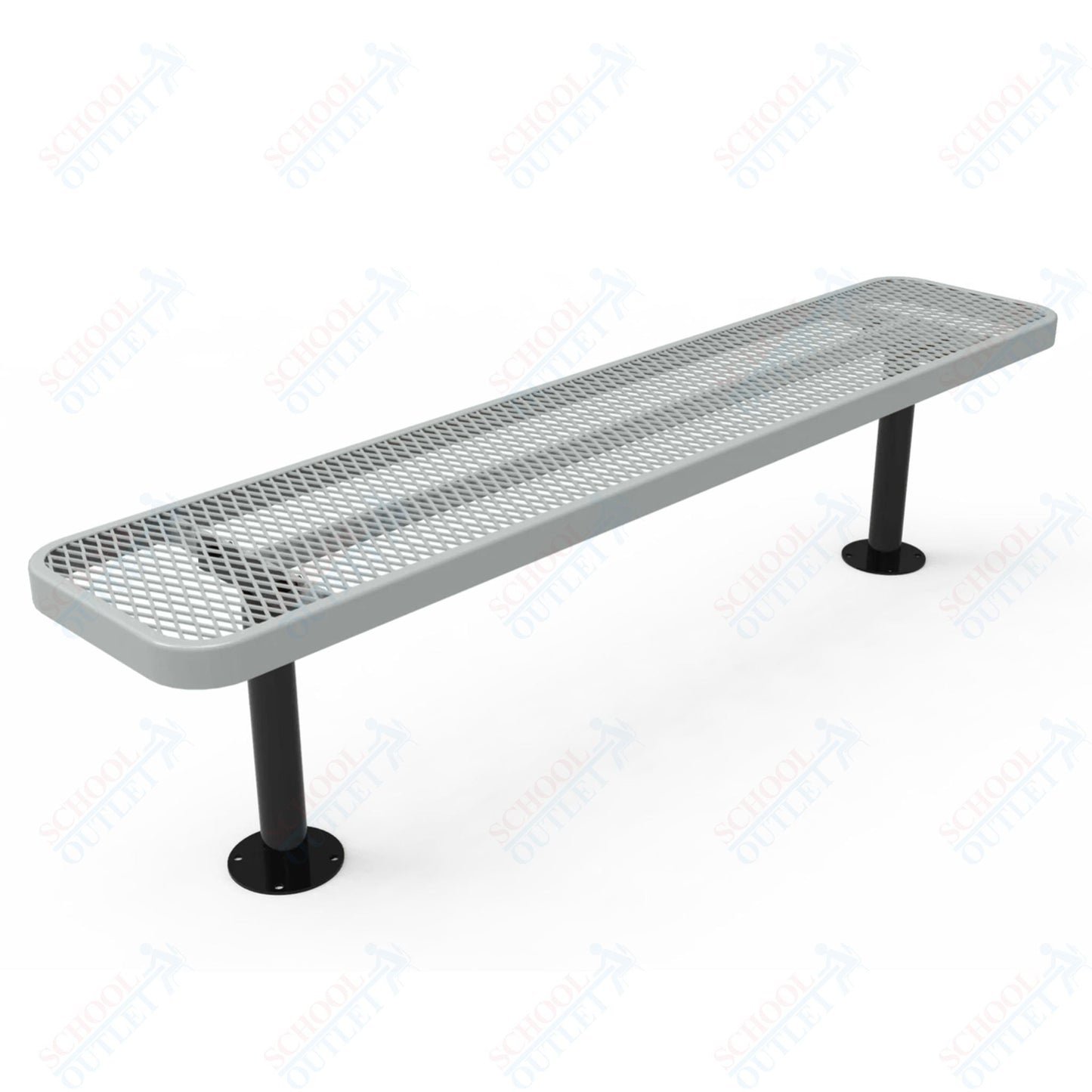 MyTcoat - Player's Outdoor Bench without Back - Surface Mount 6' L (MYT - BPY06 - 35) - SchoolOutlet