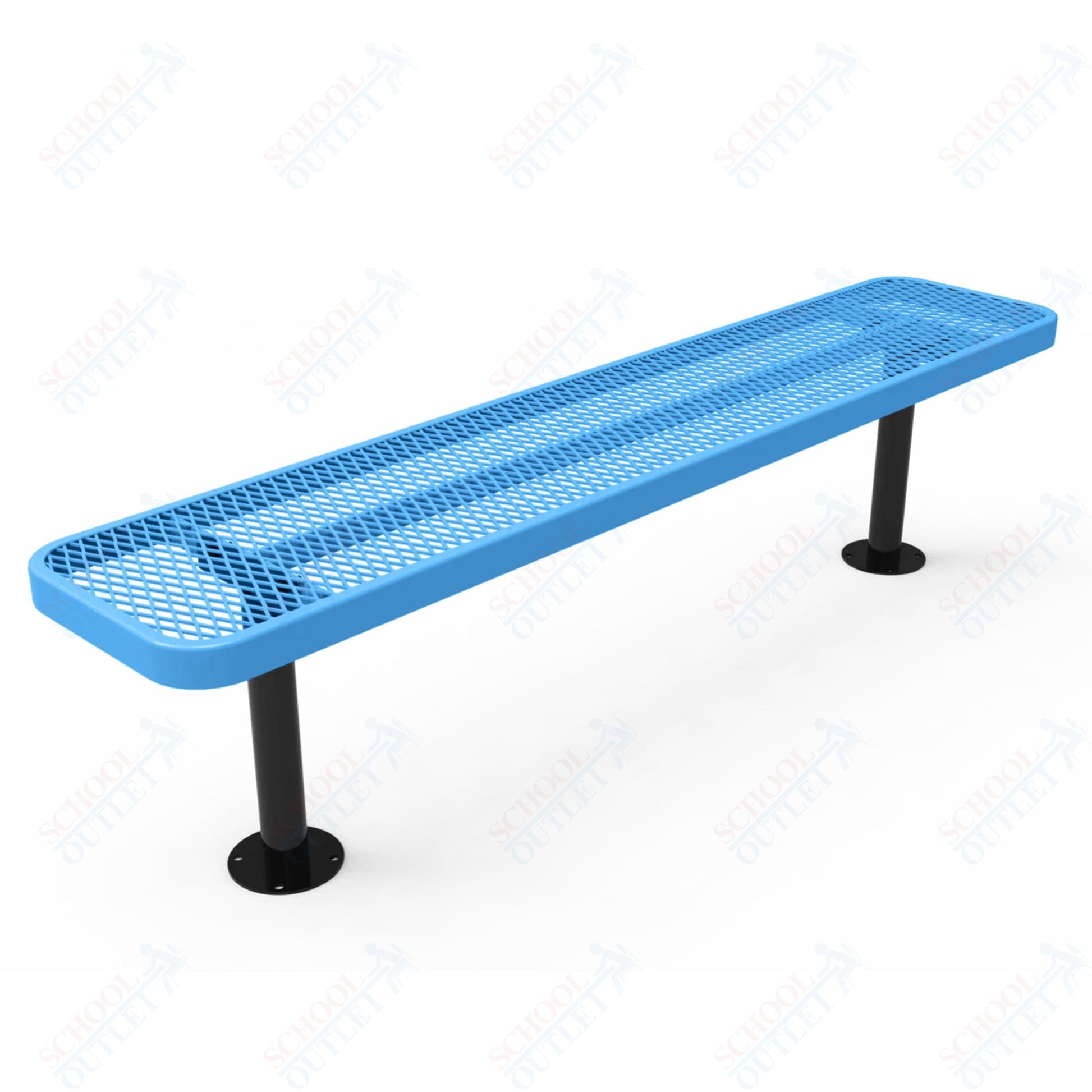 MyTcoat - Player's Outdoor Bench without Back - Surface Mount 6' L (MYT - BPY06 - 35) - SchoolOutlet