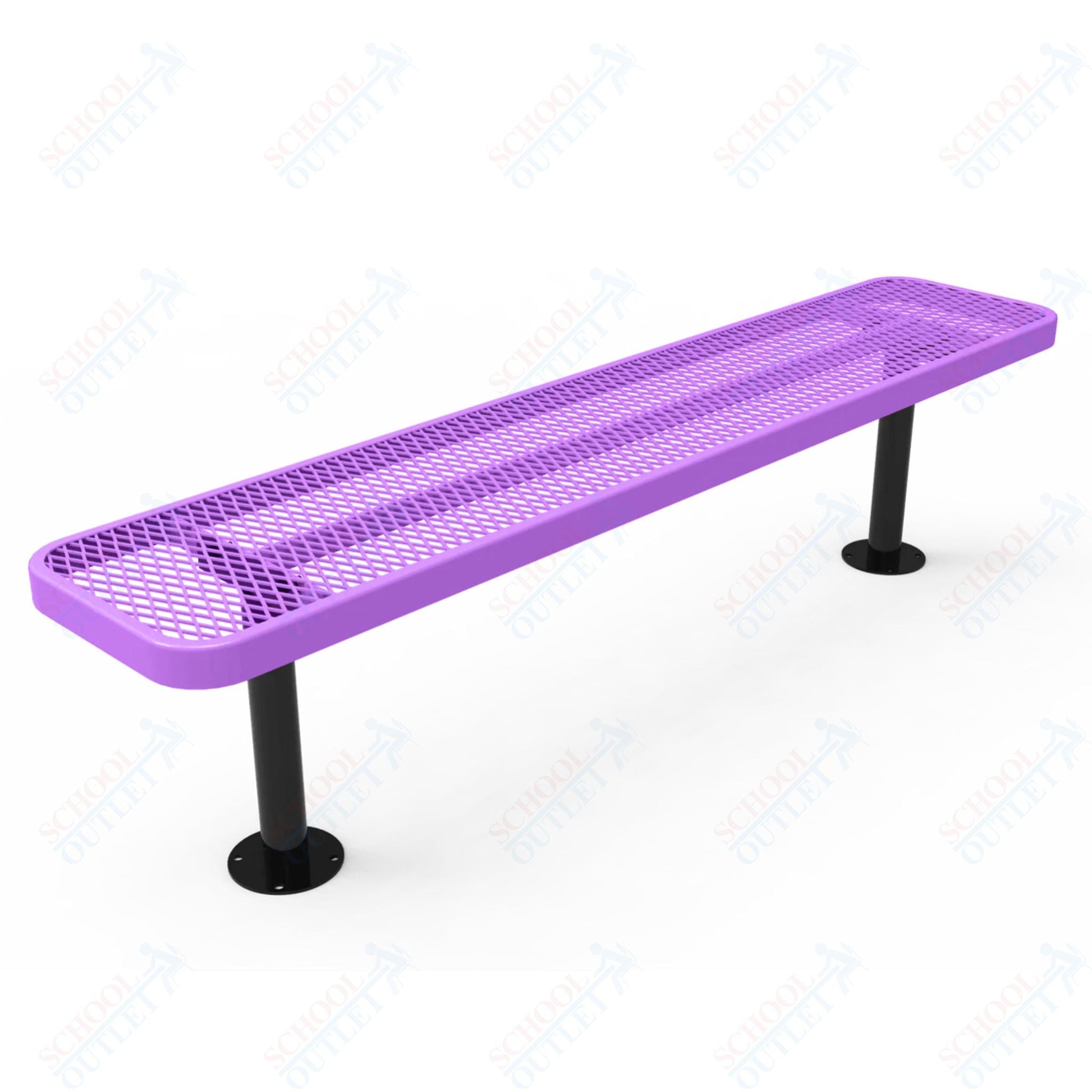 MyTcoat - Player's Outdoor Bench without Back - Surface Mount 6' L (MYT - BPY06 - 35) - SchoolOutlet