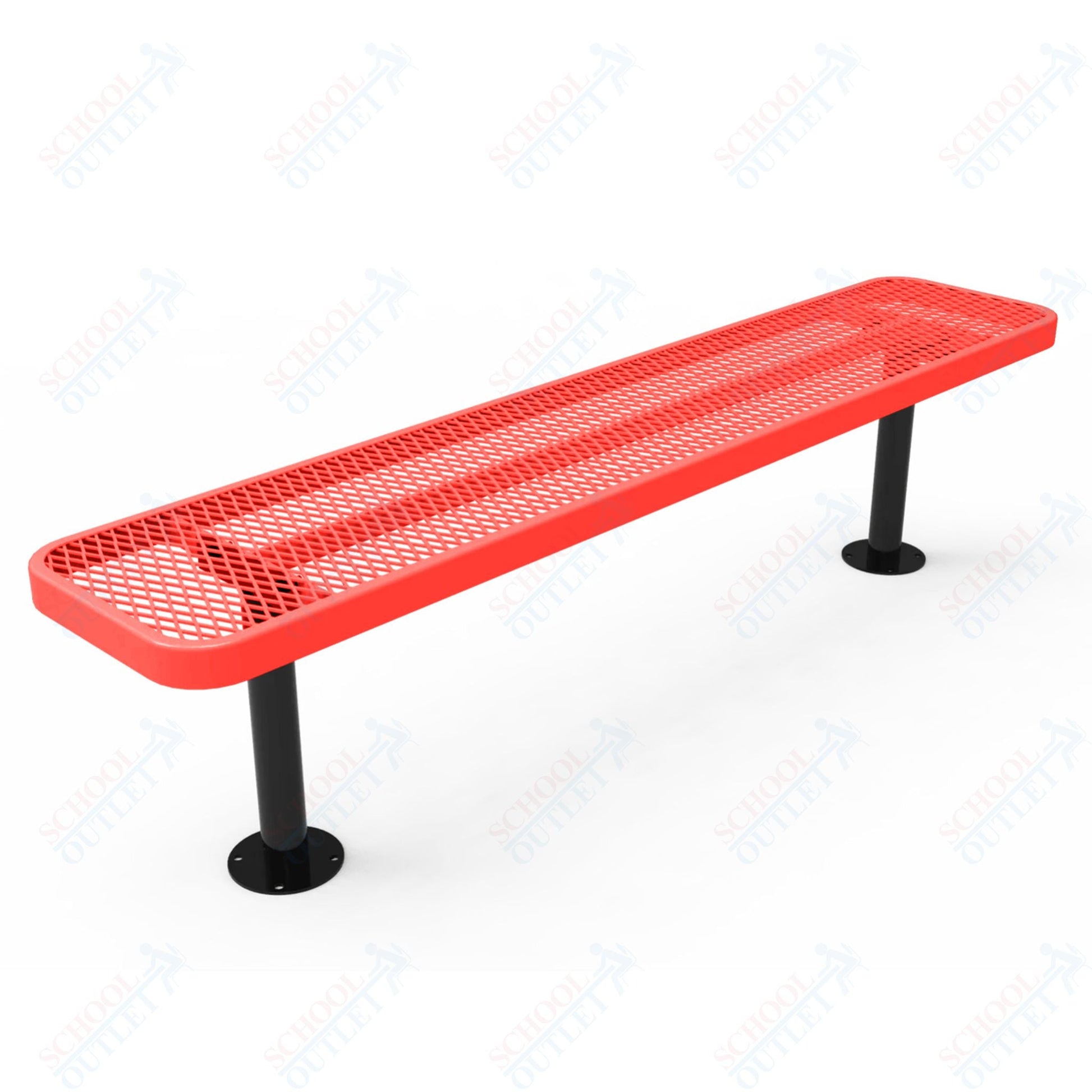 MyTcoat - Player's Outdoor Bench without Back - Surface Mount 6' L (MYT - BPY06 - 35) - SchoolOutlet
