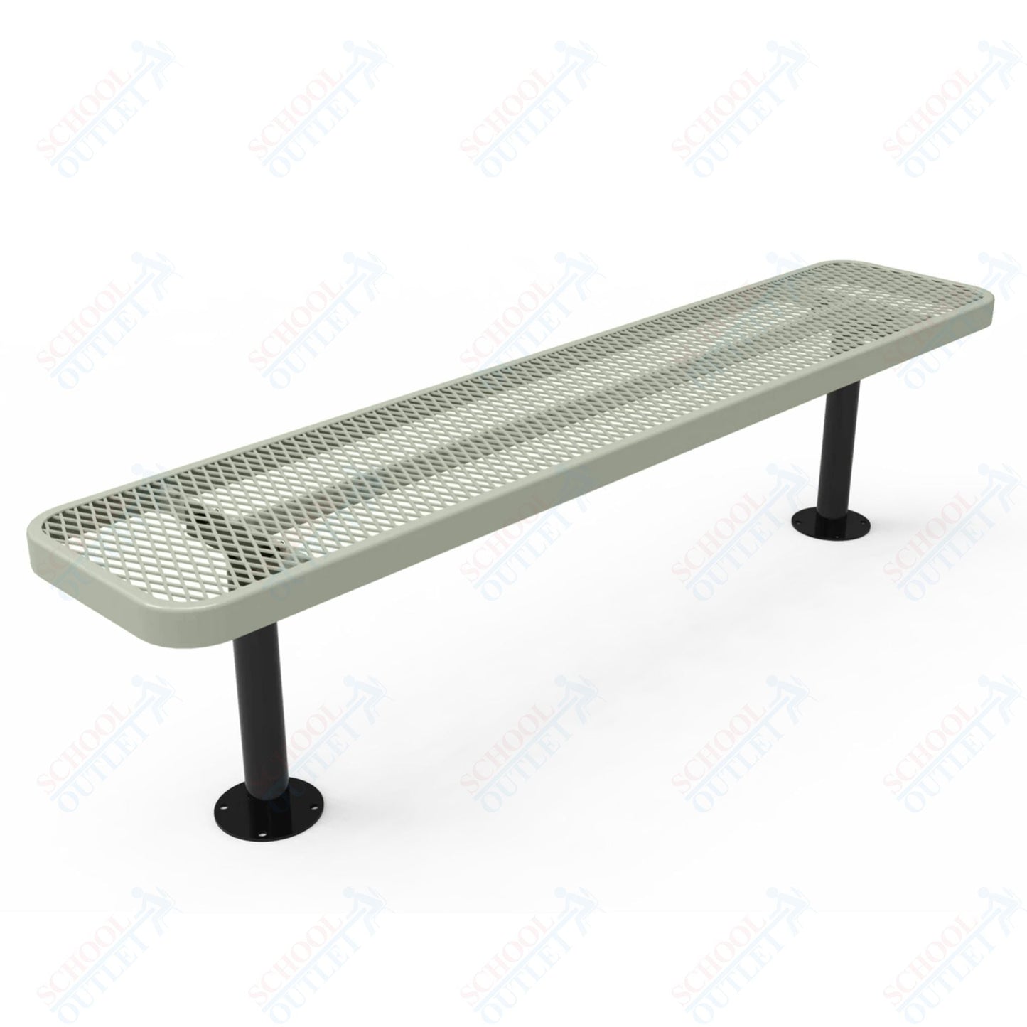 MyTcoat - Player's Outdoor Bench without Back - Surface Mount 6' L (MYT - BPY06 - 35) - SchoolOutlet