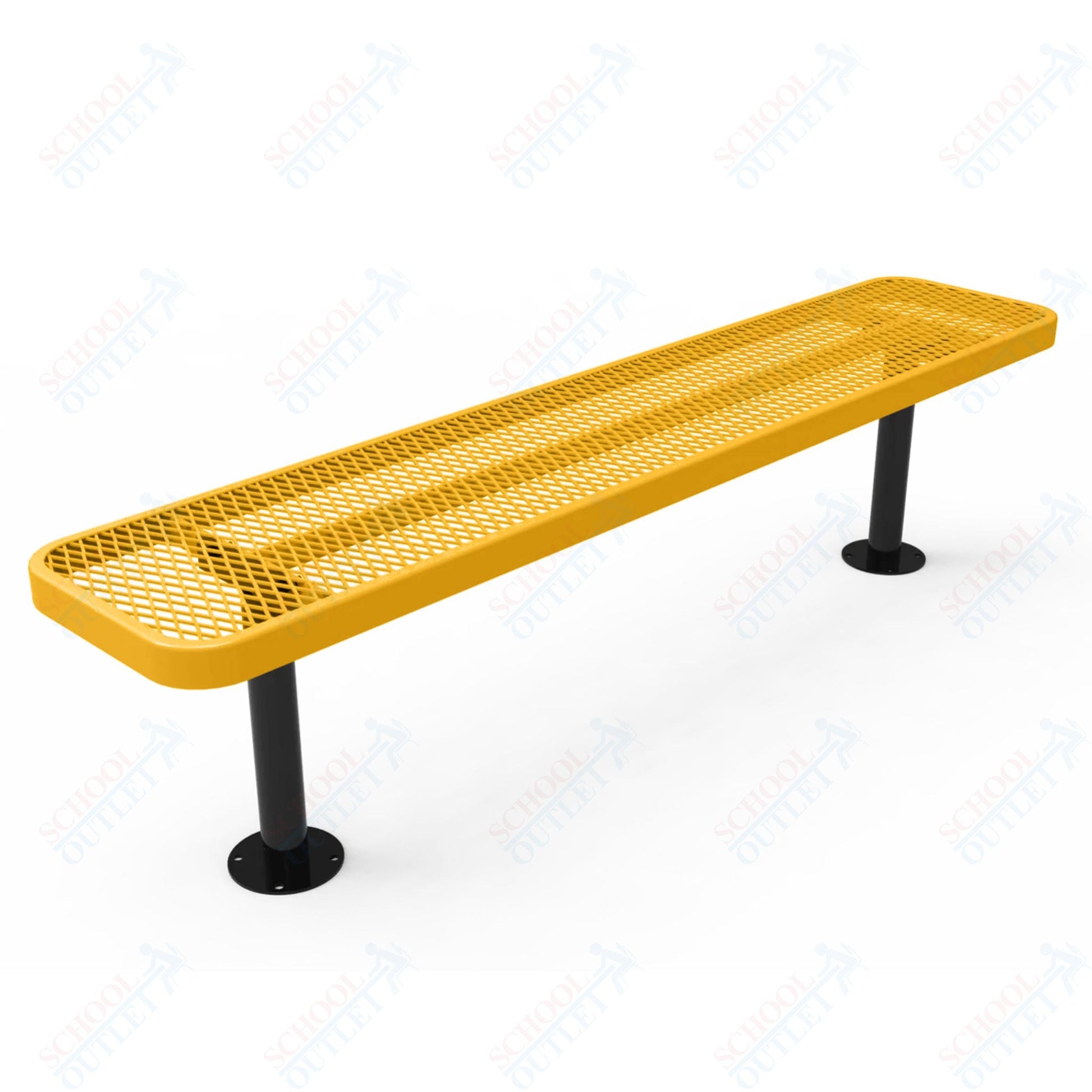 MyTcoat - Player's Outdoor Bench without Back - Surface Mount 6' L (MYT - BPY06 - 35) - SchoolOutlet