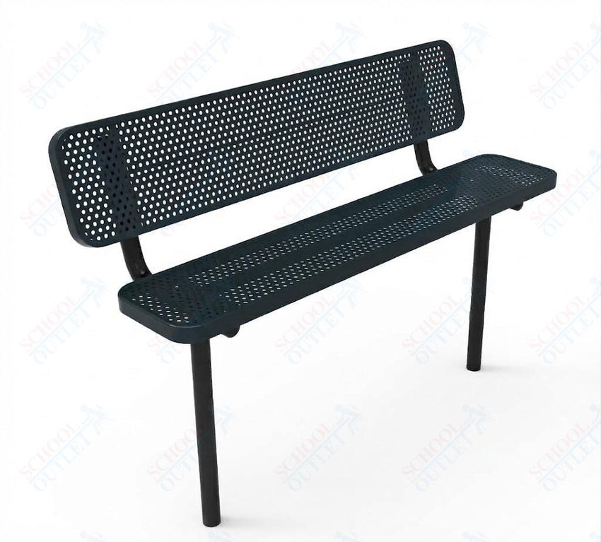 MyTcoat - Player's Outdoor Bench with Back - Inground Mount 6' L (MYT-BPY06-31) - SchoolOutlet