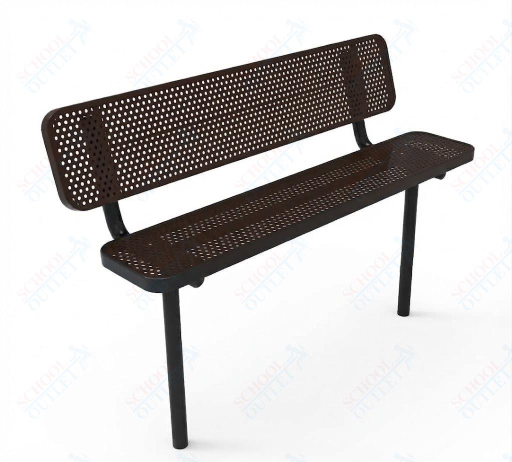 MyTcoat - Player's Outdoor Bench with Back - Inground Mount 6' L (MYT-BPY06-31) - SchoolOutlet