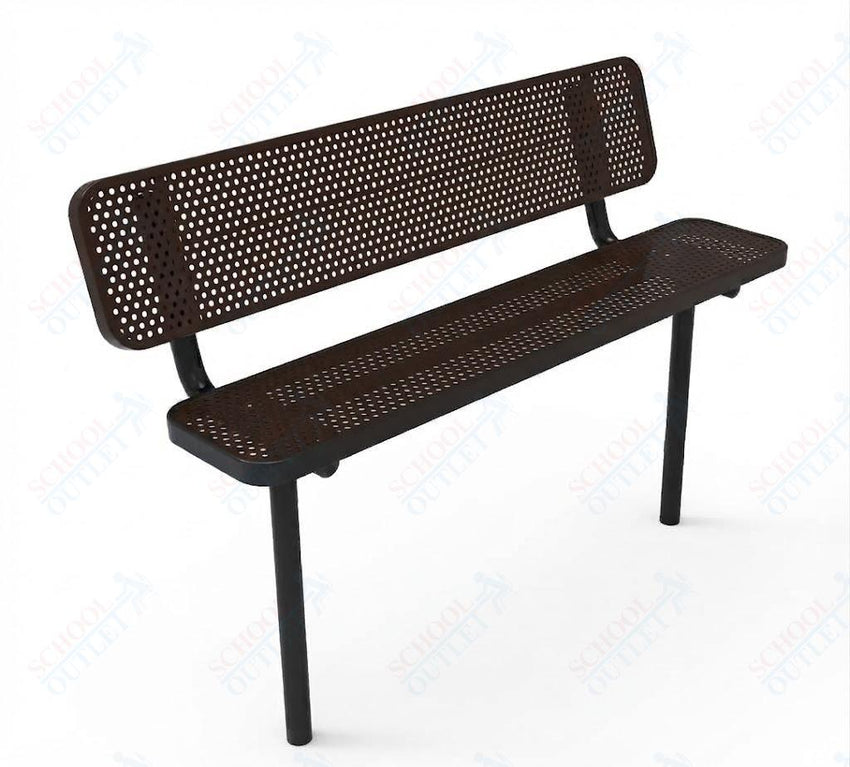 MyTcoat - Player's Outdoor Bench with Back - Inground Mount 6' L (MYT-BPY06-31) - SchoolOutlet