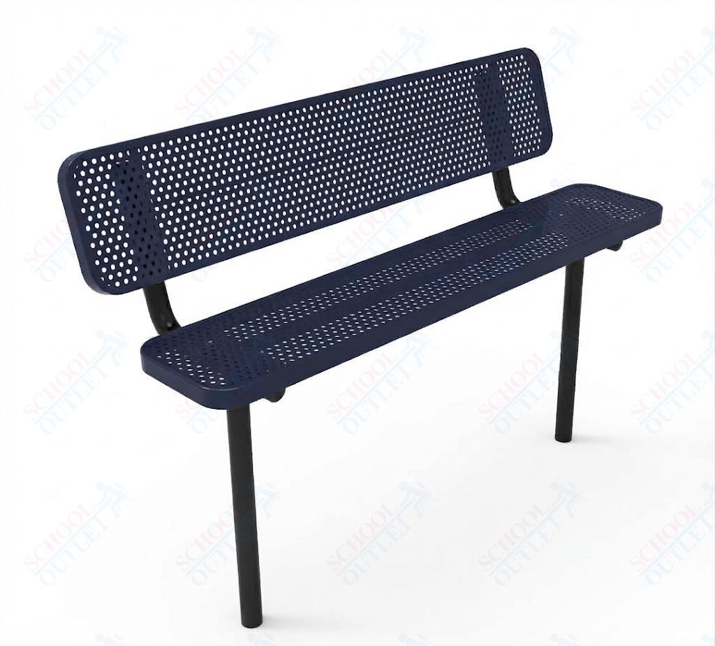 MyTcoat - Player's Outdoor Bench with Back - Inground Mount 6' L (MYT-BPY06-31) - SchoolOutlet