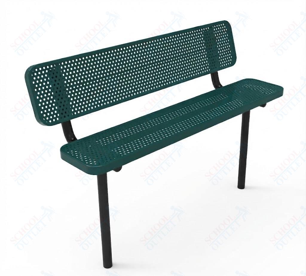 MyTcoat - Player's Outdoor Bench with Back - Inground Mount 6' L (MYT-BPY06-31) - SchoolOutlet