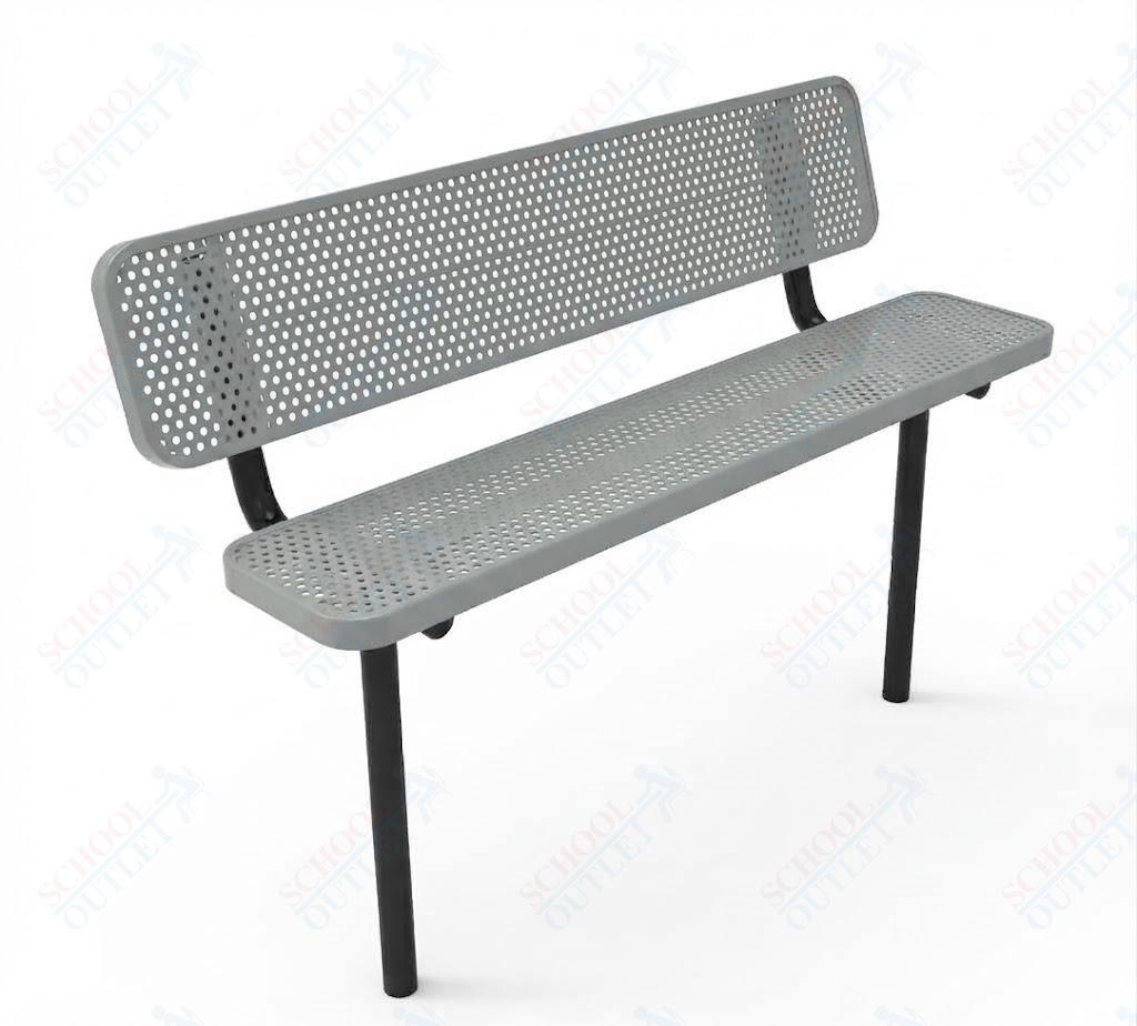 MyTcoat - Player's Outdoor Bench with Back - Inground Mount 6' L (MYT-BPY06-31) - SchoolOutlet