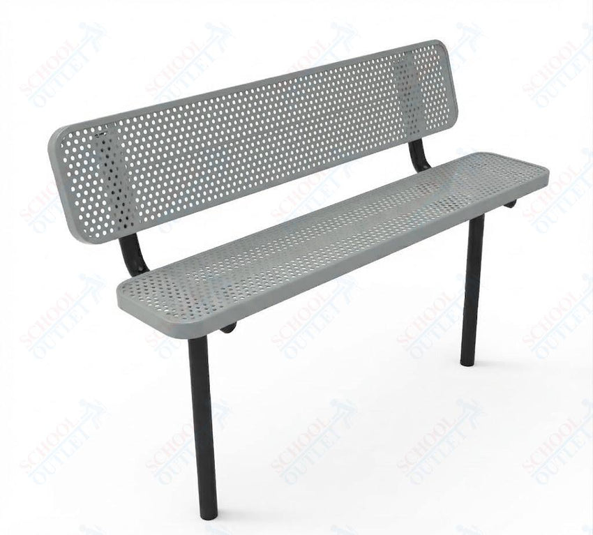 MyTcoat - Player's Outdoor Bench with Back - Inground Mount 6' L (MYT-BPY06-31) - SchoolOutlet