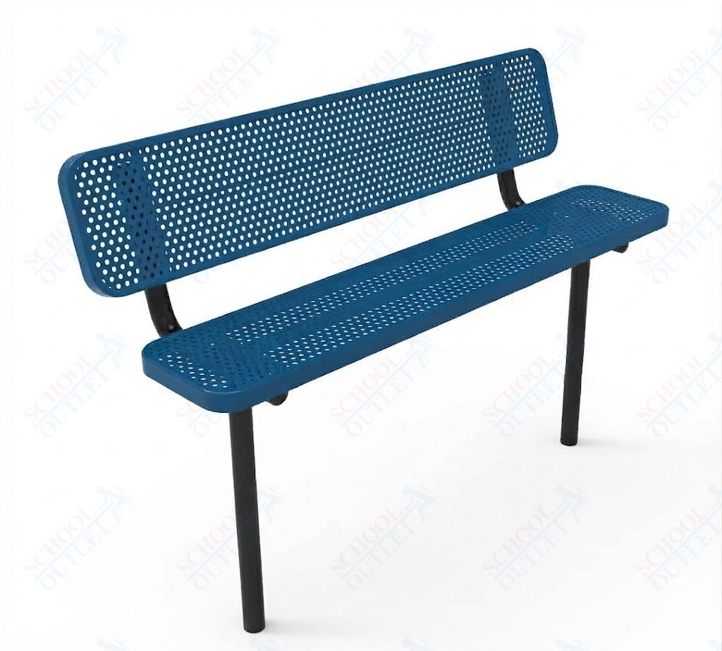 MyTcoat - Player's Outdoor Bench with Back - Inground Mount 6' L (MYT-BPY06-31) - SchoolOutlet