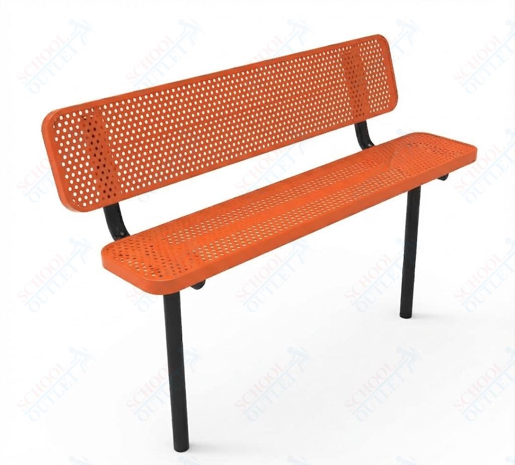 MyTcoat - Player's Outdoor Bench with Back - Inground Mount 6' L (MYT-BPY06-31) - SchoolOutlet