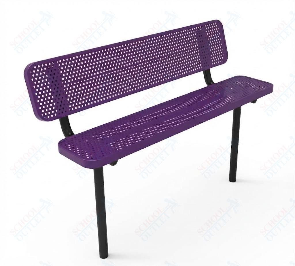MyTcoat - Player's Outdoor Bench with Back - Inground Mount 6' L (MYT-BPY06-31) - SchoolOutlet