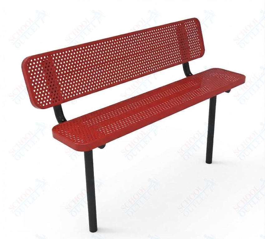 MyTcoat - Player's Outdoor Bench with Back - Inground Mount 6' L (MYT-BPY06-31) - SchoolOutlet