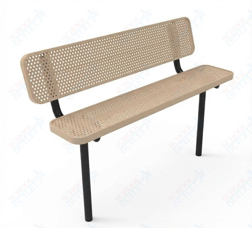 MyTcoat - Player's Outdoor Bench with Back - Inground Mount 6' L (MYT-BPY06-31) - SchoolOutlet