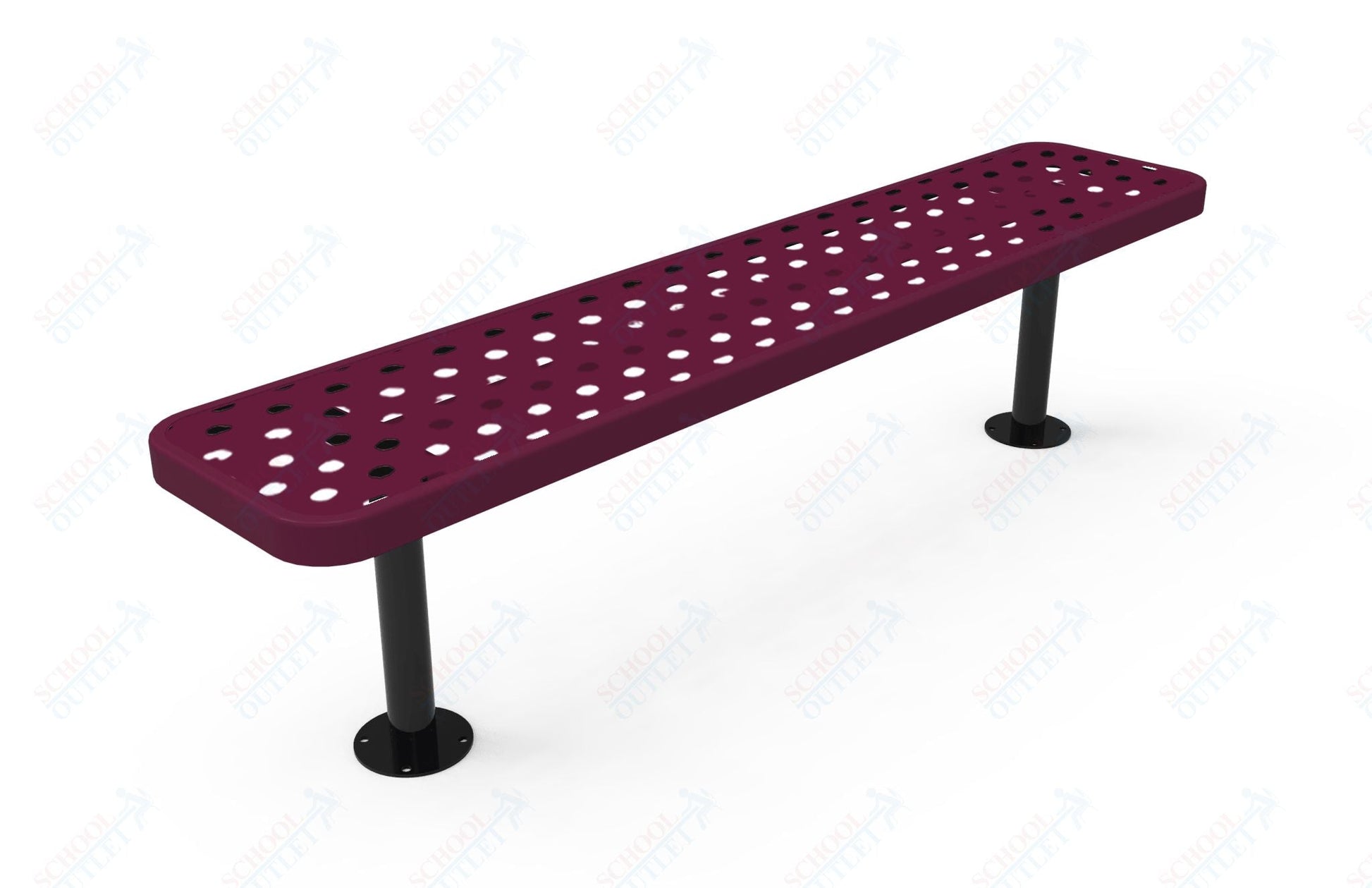 MyTcoat - Player's Outdoor Bench without Back - Surface Mount 6' L (MYT - BPY06 - 35) - SchoolOutlet