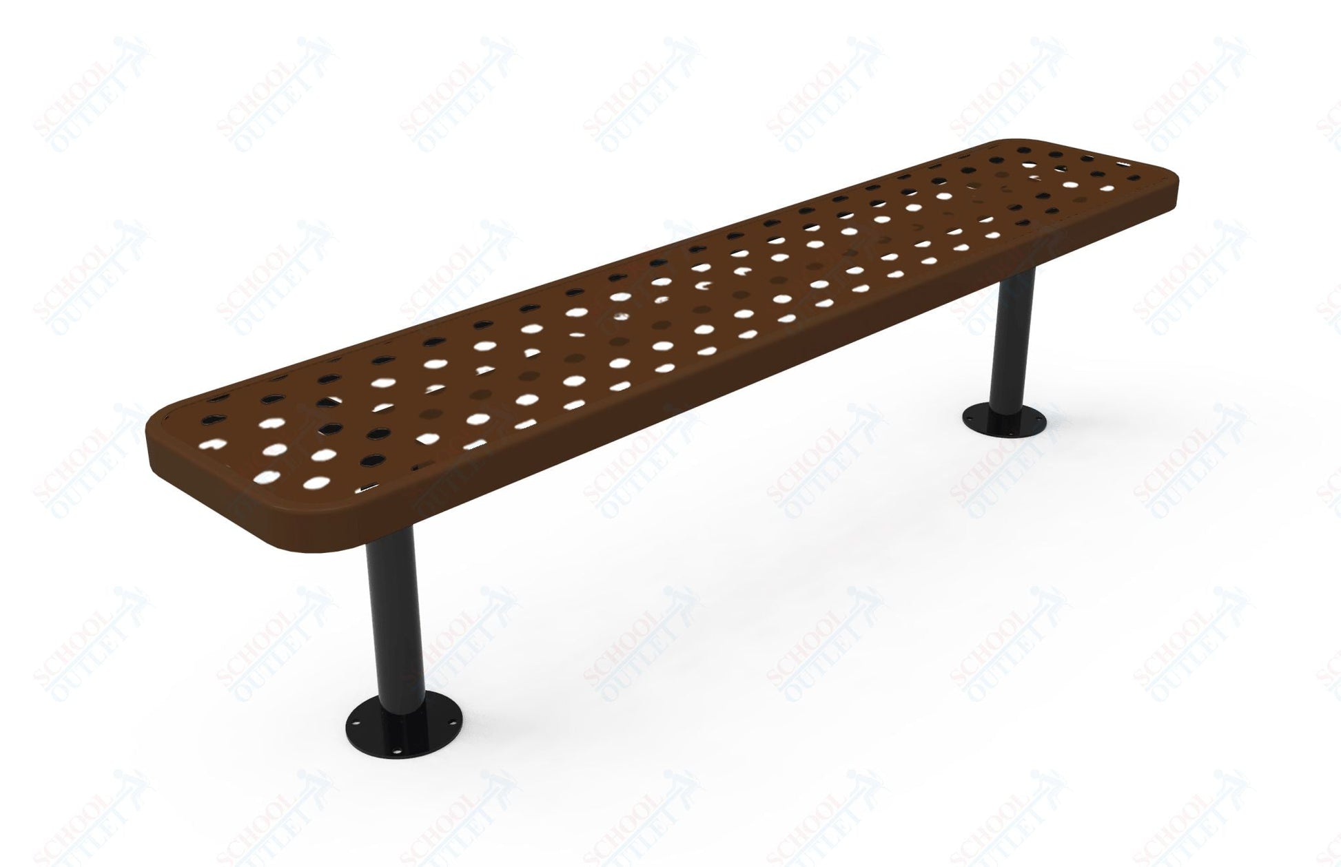 MyTcoat - Player's Outdoor Bench without Back - Surface Mount 6' L (MYT - BPY06 - 35) - SchoolOutlet