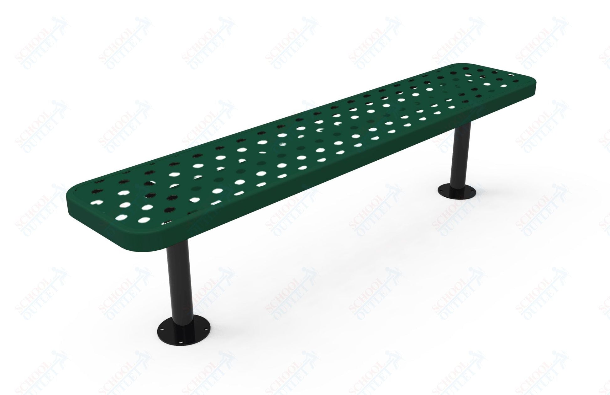 MyTcoat - Player's Outdoor Bench without Back - Surface Mount 6' L (MYT - BPY06 - 35) - SchoolOutlet