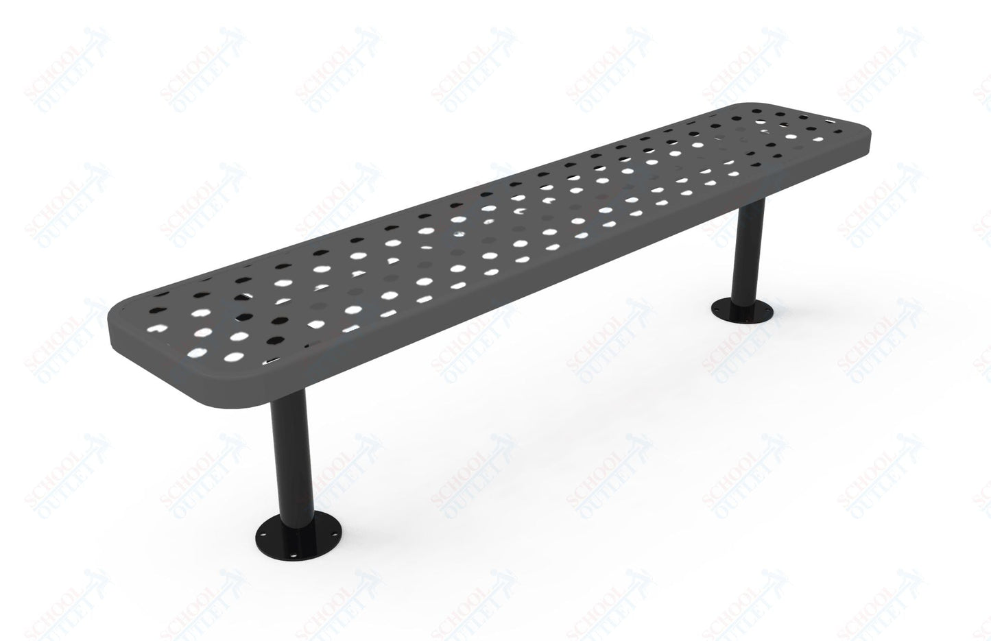 MyTcoat - Player's Outdoor Bench without Back - Surface Mount 6' L (MYT - BPY06 - 35) - SchoolOutlet