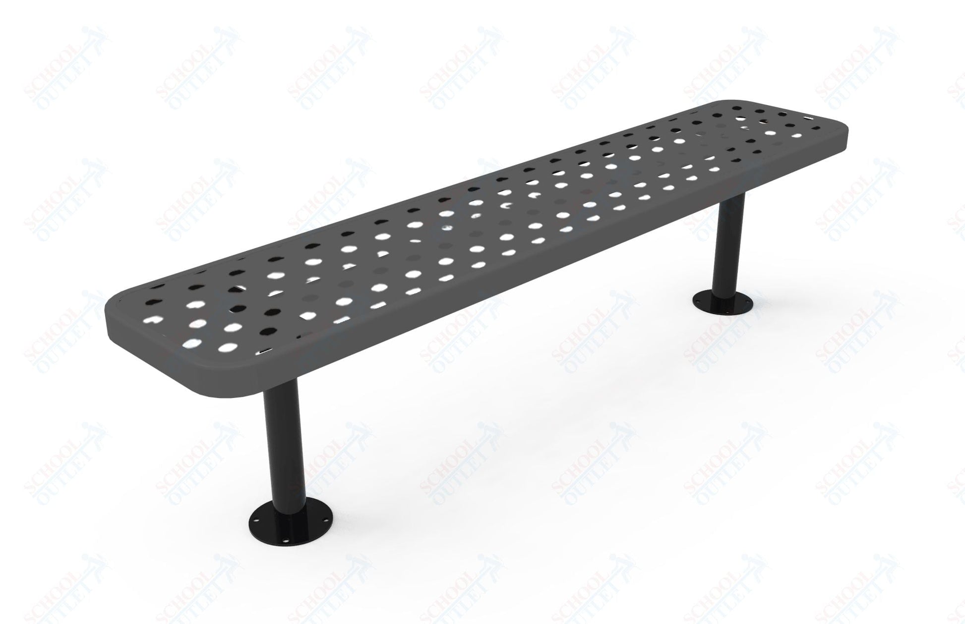 MyTcoat - Player's Outdoor Bench without Back - Surface Mount 6' L (MYT - BPY06 - 35) - SchoolOutlet