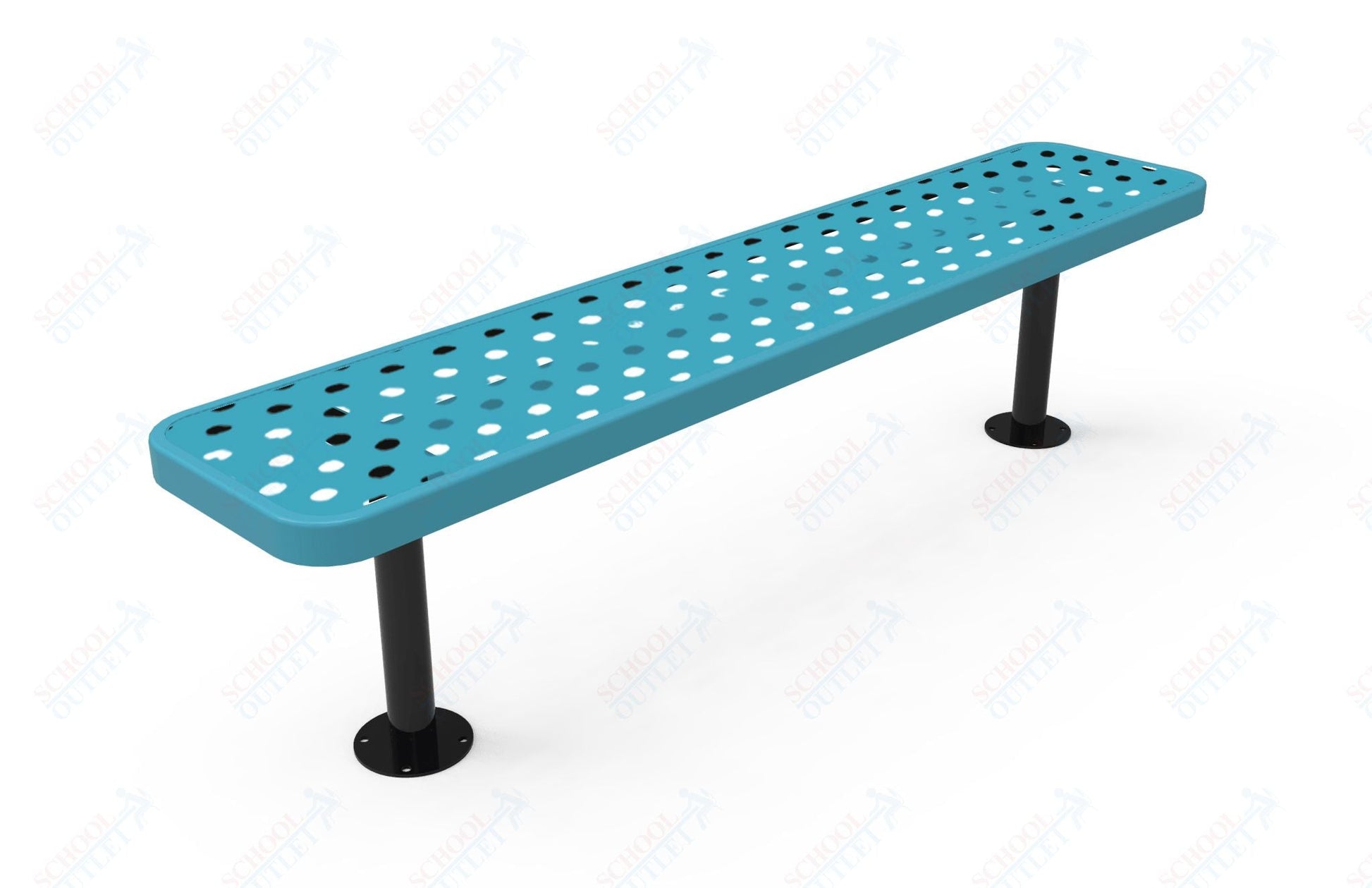 MyTcoat - Player's Outdoor Bench without Back - Surface Mount 6' L (MYT - BPY06 - 35) - SchoolOutlet